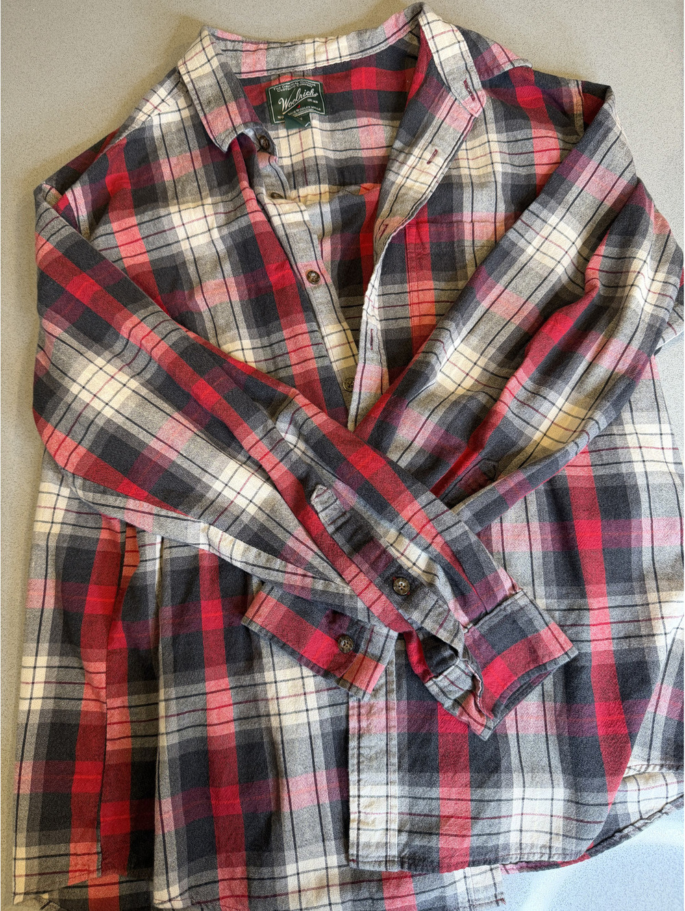 Vintage Woolrich Flannel Mens XL Red